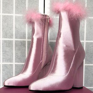 Sugar Thrillz BABY LUV ME OR HATE ME MARABOU BOOTS